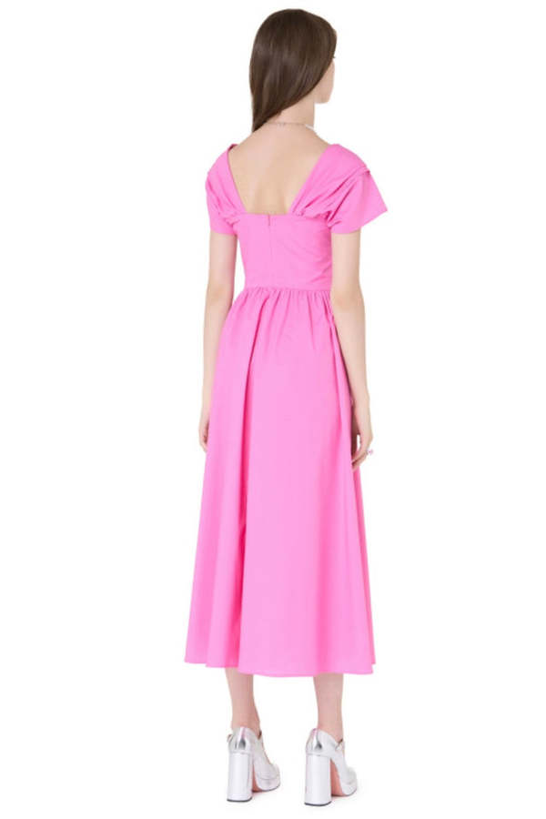 vivetta pink dress Vivetta Ruched Cut-out Maxi Dress