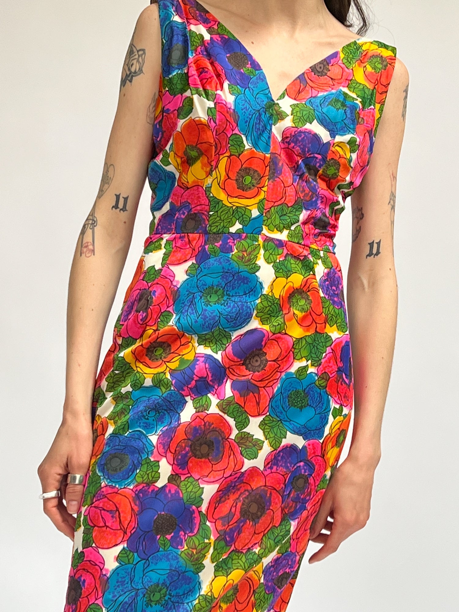 Poly Dress - Neon Floral | Garmentory