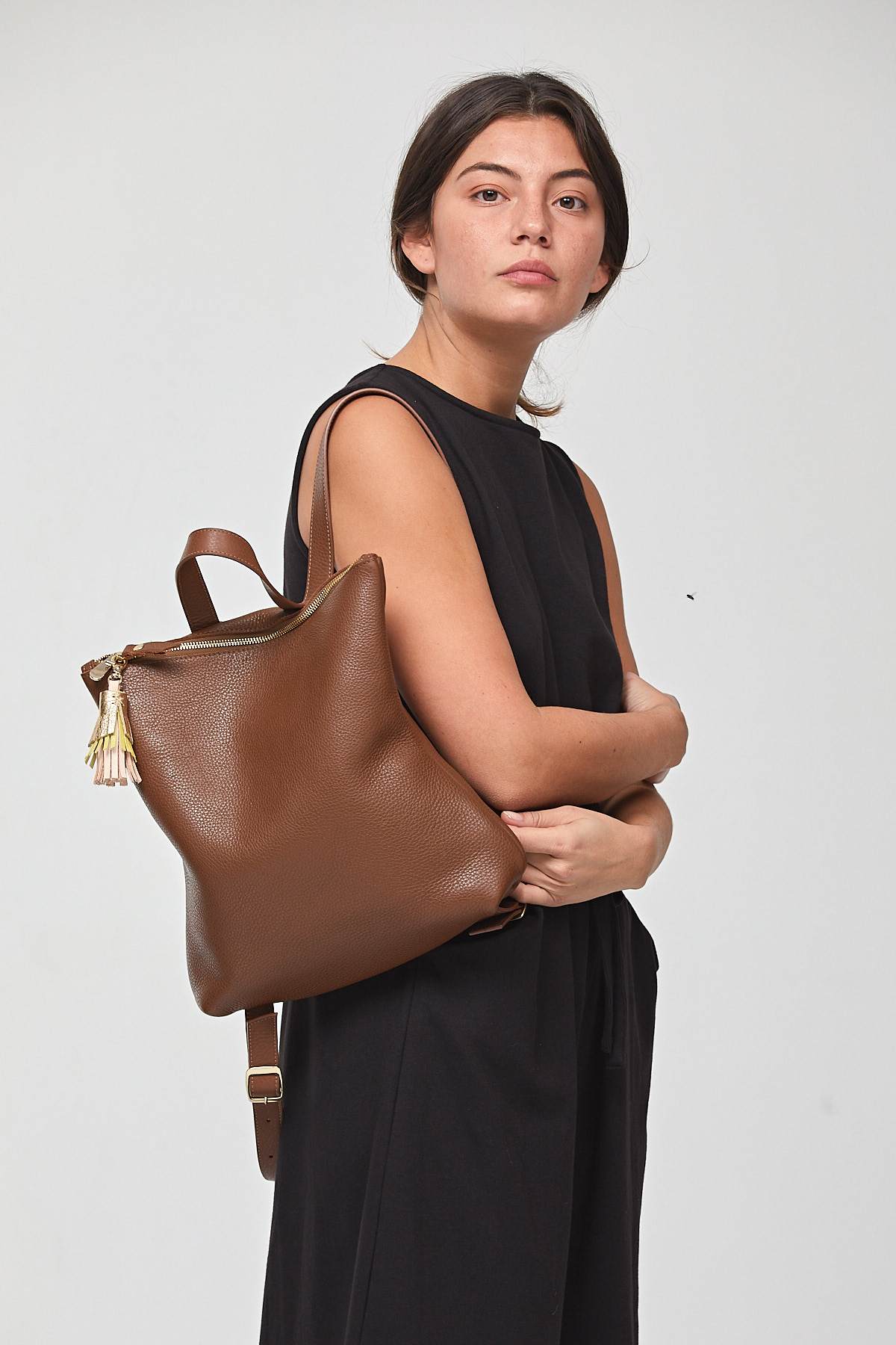 Shana Luther Hill Backpack - Brown with Tassel | Garmentory
