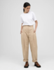 A Line Pleated-detail trousers - Latte - Thumbnail 1