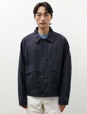 Margaret Howell MHL Cropped Worker Jacket Cotton - Drill Faded Ink