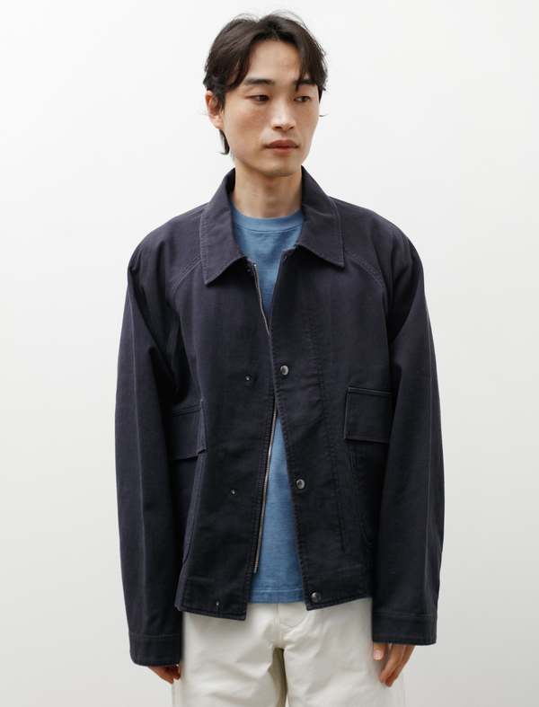 Margaret Howell MHL Cropped Worker Jacket Cotton - Drill Faded Ink