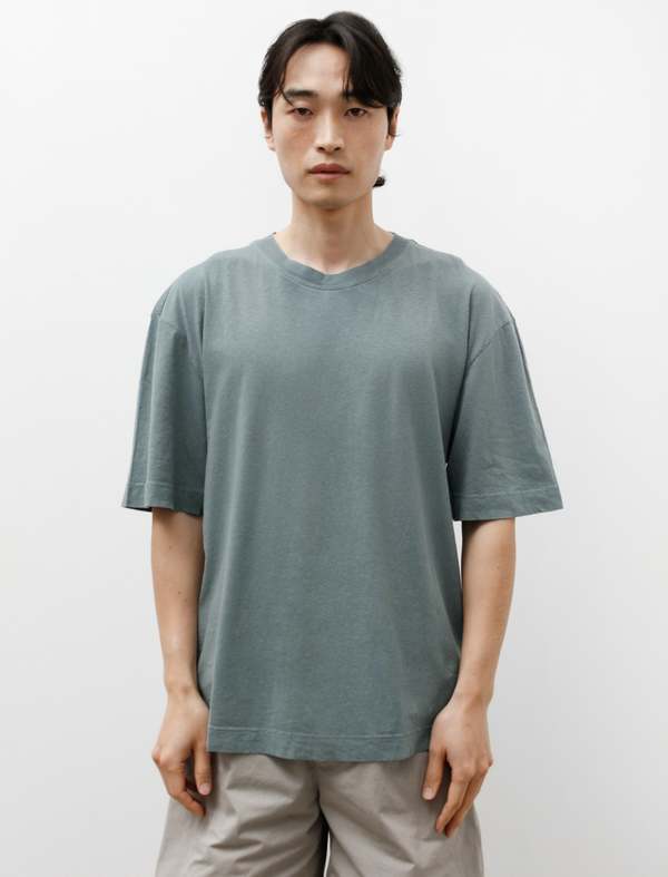 Margaret Howell MHL Simple T-Shirt Cotton Linen - Eucalyptus