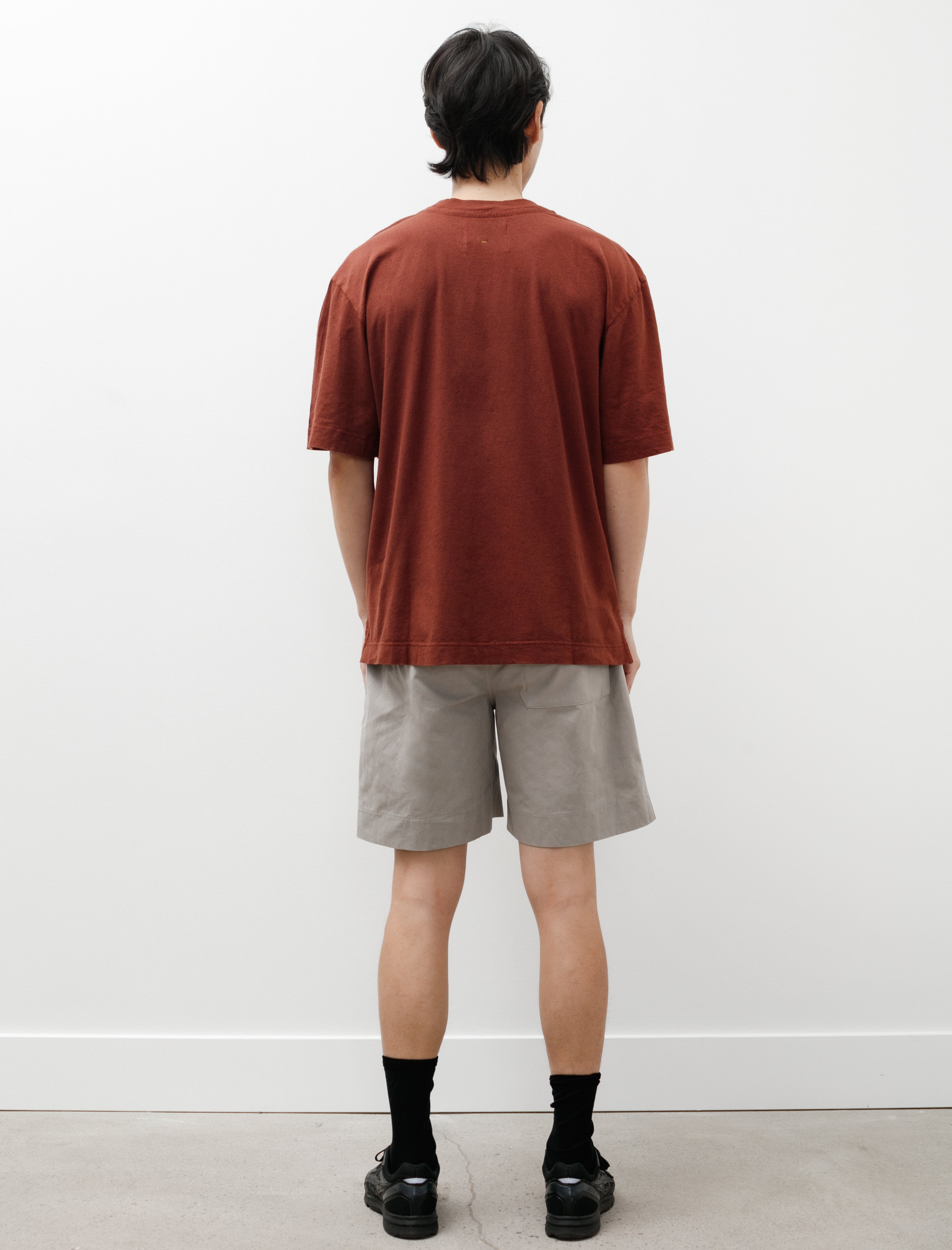 Margaret Howell Oversized Boxer Short - Heavy Cotton Poplin Putty ...
