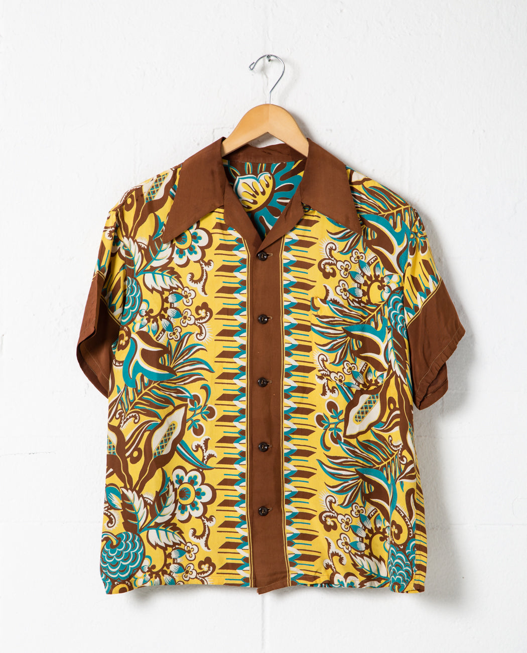 Vintage 1950s Floral Print Aloha Shirt | Garmentory