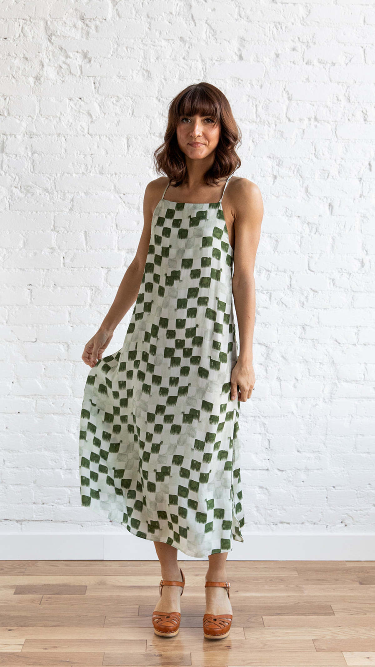 Grade & Gather Foliage Dress - Checkmate | Garmentory Grade & Gather Foliage Dress - Checkmate | Garmentory