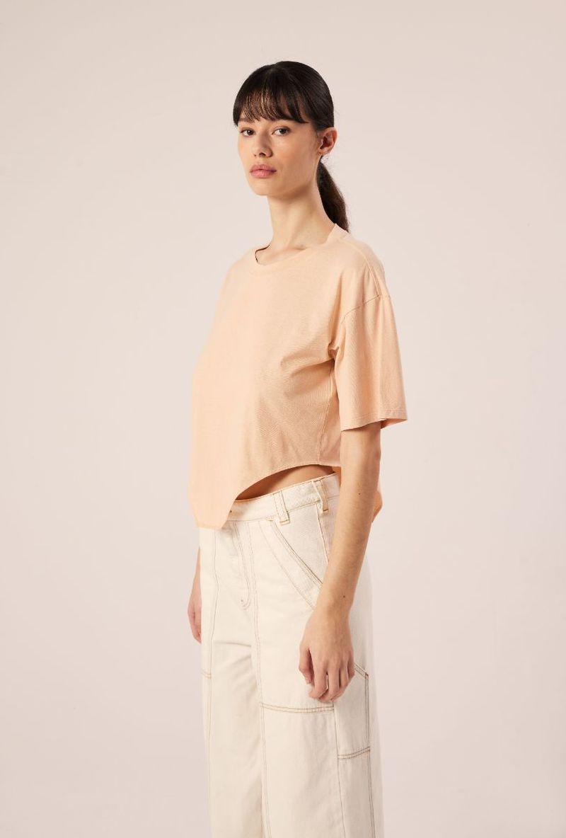 【MM6 Maison Margiela】Cotton short sleeve T-shirt/追跡可能 MM6 Maison Margiela Cut out-detail Cotton T-shirt | Black