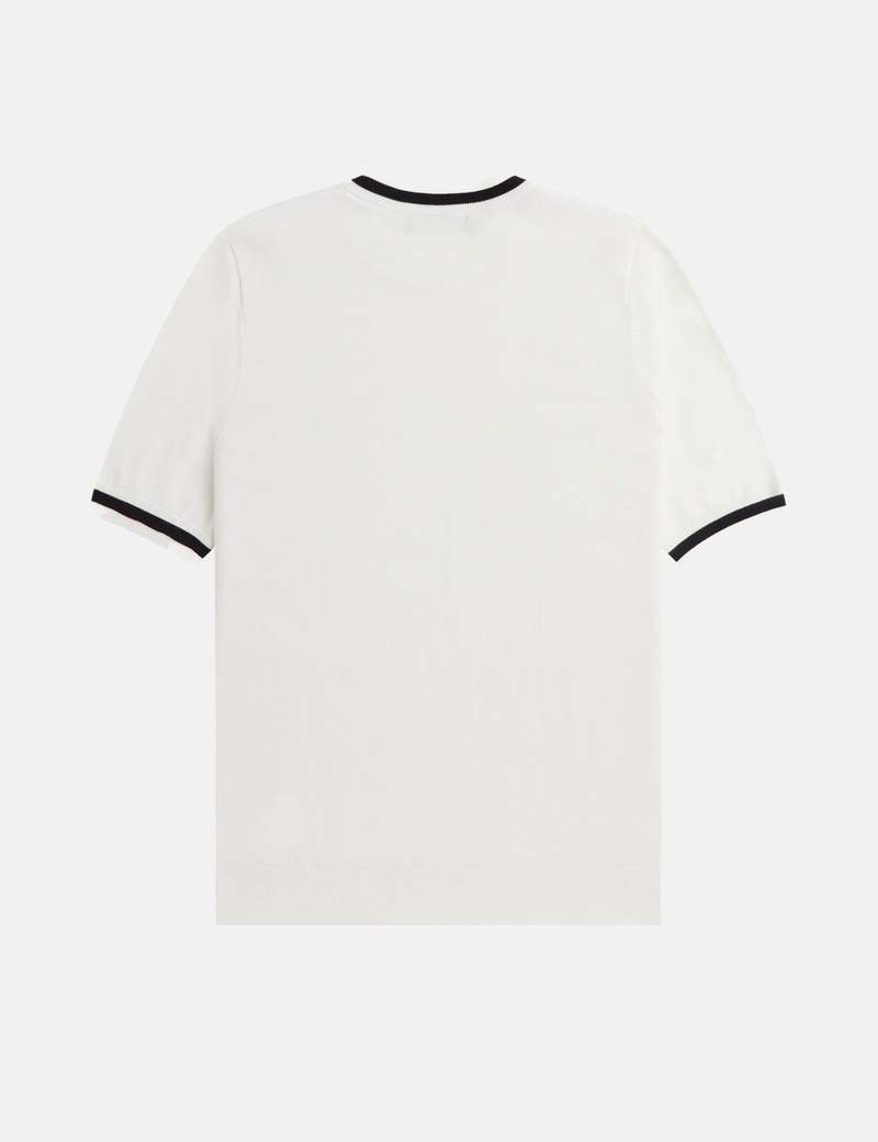 Fred Perry Textured Knitted T-Shirt - White | Garmentory