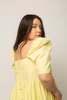 LA RÉUNION Puff Sleeve Buttondown Dress - Yellow - Thumbnail 2