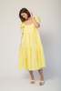 LA RÉUNION Puff Sleeve Buttondown Dress - Yellow - Thumbnail 5