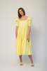 LA RÉUNION Puff Sleeve Buttondown Dress - Yellow - Thumbnail 9