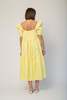LA RÉUNION Puff Sleeve Buttondown Dress - Yellow - Thumbnail 10