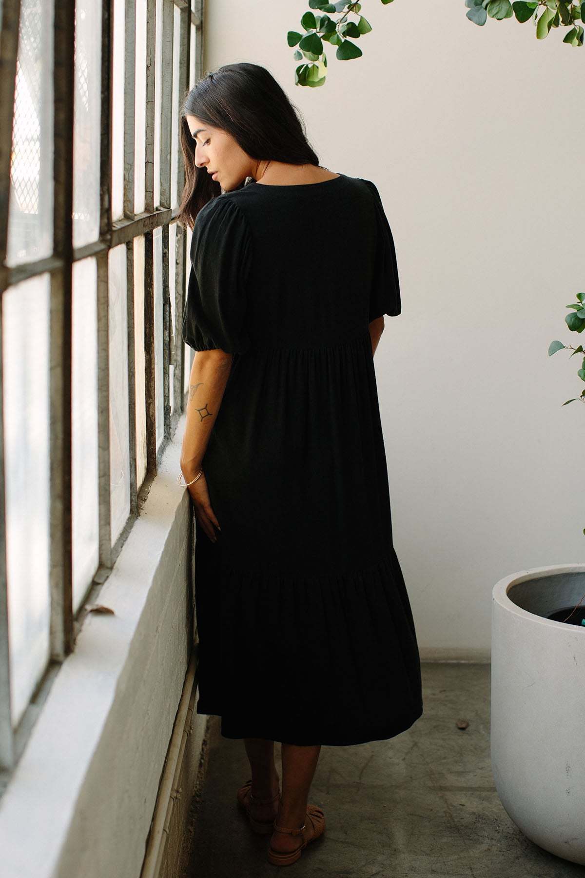 long dress halter Black Halter Crisscross Cut Out Drape Ruched Slit Dress