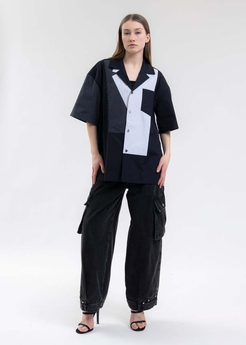 Feng Chen Wang Panel Cargo Pant - Black/Grey