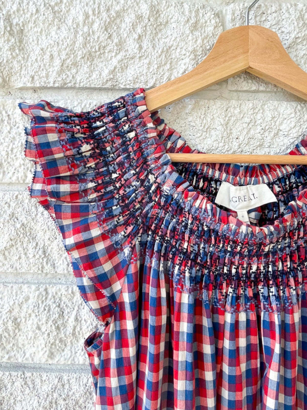 The Great. The Holly Knoll Dress Picnic Plaid Garmentory