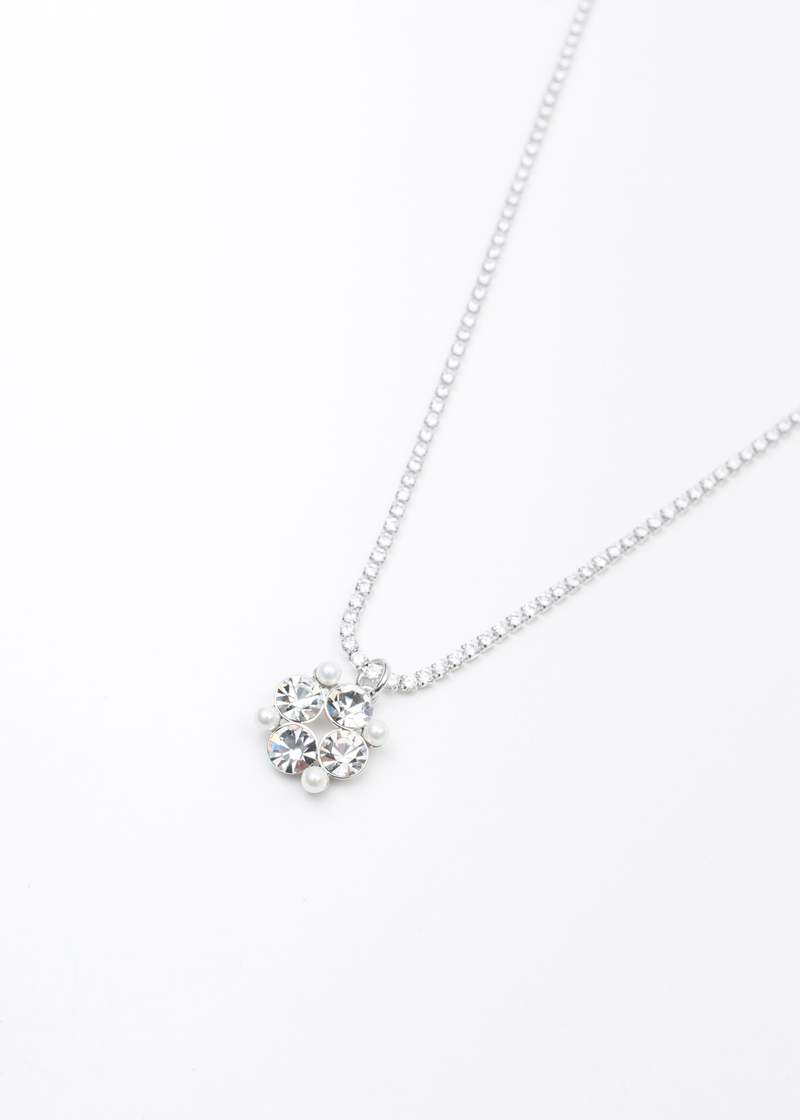 DEPARTMENT Silver Pearl Patchwork Necklace - Silver