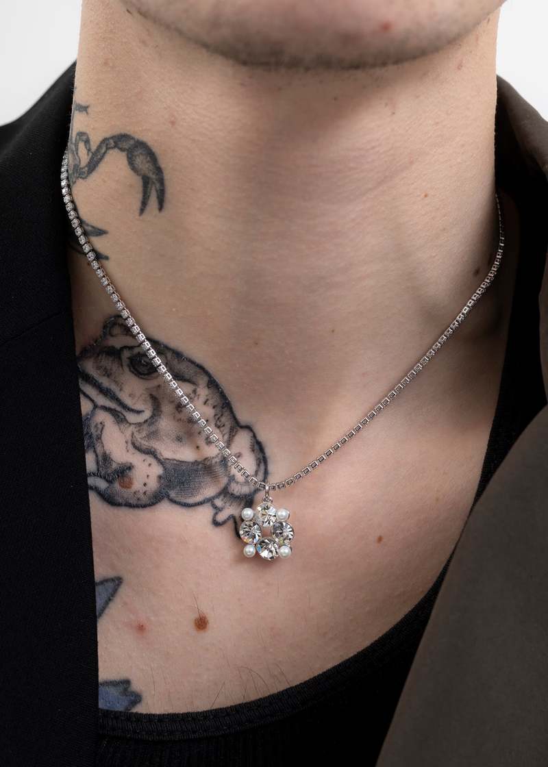 DEPARTMENT Silver Pearl Patchwork Necklace - Silver