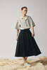 Devlyn Van Loon Cotton Gathered Skirt - Black  - Thumbnail 1