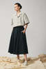 Devlyn Van Loon Cotton Gathered Skirt - Black  - Thumbnail 2