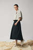 Devlyn Van Loon Cotton Gathered Skirt - Black  - Thumbnail 5