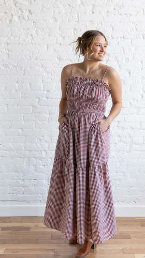 Grade & Gather Picnic Dress - Rosewood | Garmentory