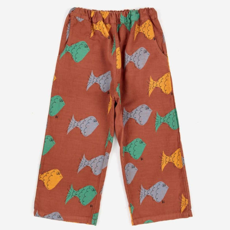 ハリボ出品 BOBO CHOSES Kids Bobo Choses Multi Color Fish All Over Woven Trousers