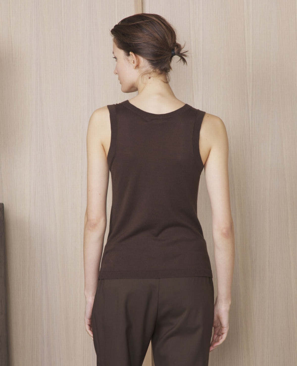 Officine Generale Esra Ribbed Tank - Cocoa | Garmentory