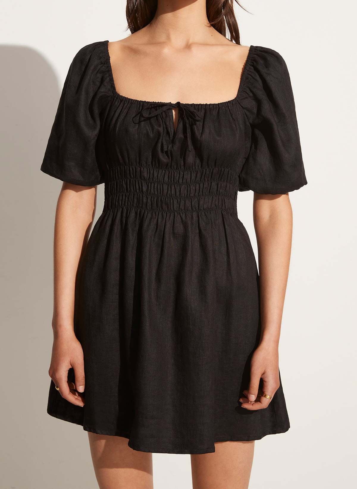 Faithfull the Brand Nikoleta Mini Dress - Black | Garmentory