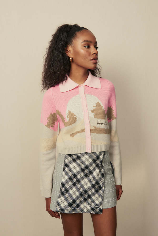 Spring Boutique Sunny Day Pop Tuesday 新品 House of Sunny Daybreak Cardigan Vol. 2 - Pink Multi | Garmentory