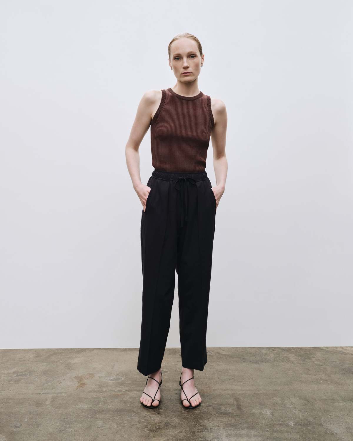 Mijeong Park Ribbed Knit Tank - Brown - Image 4 of 4