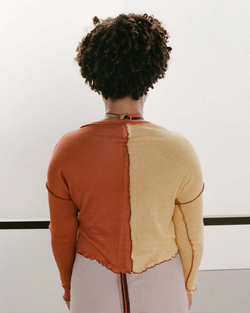 トップス Baserange SUN LAYER LONG SLEEVE Baserange Orange Sun Layer Long Sleeve T-Shirt Baserange
