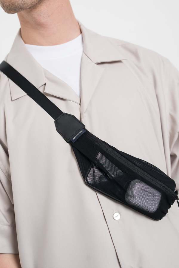 Meanswhile High Power Mesh Minimal Body Bag - Black | Garmentory