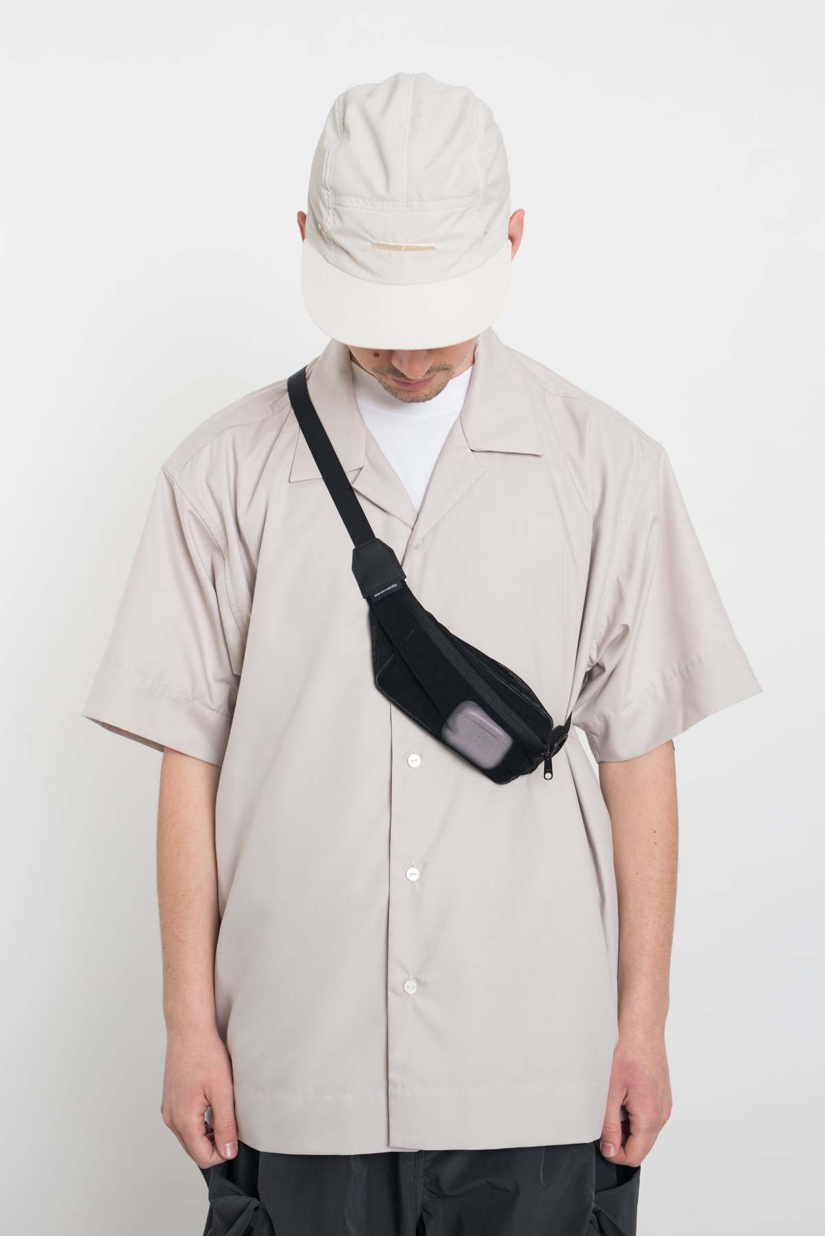 Meanswhile High Power Mesh Minimal Body Bag - Black | Garmentory