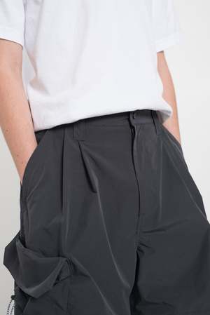 Meanswhile Luggage Cargo Shorts - Charcoal | Garmentory