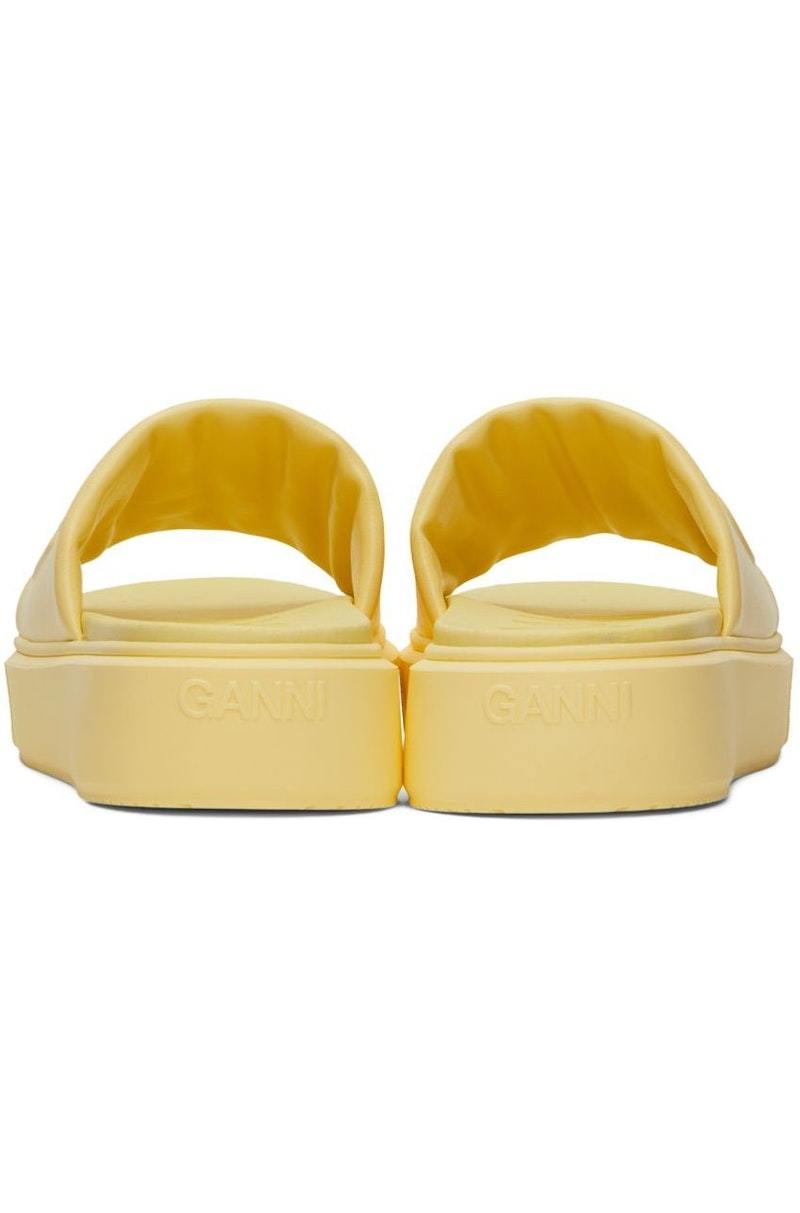 GANNI Yellow Vegea Slides | Garmentory