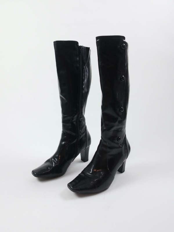 Vintage High Knee Side Button Boots Garmentory