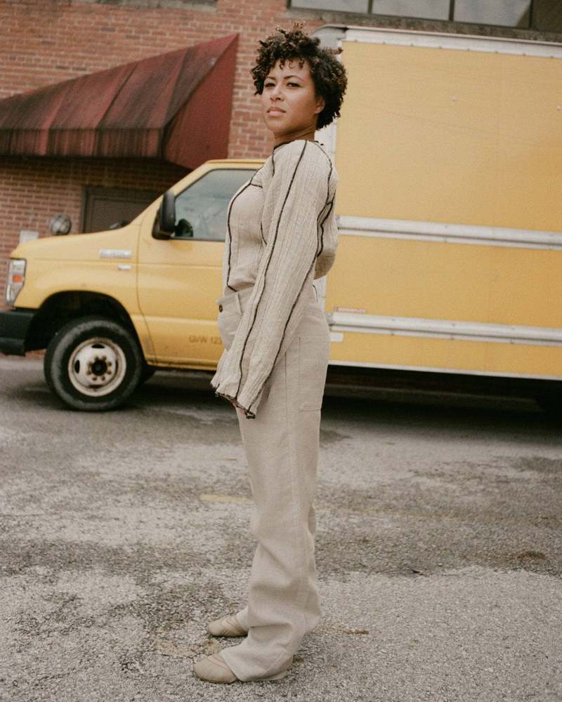 トップス baserange Shok Top Acacia Shok Slip Top in Brick | Crinkle linen | en | Baserange
