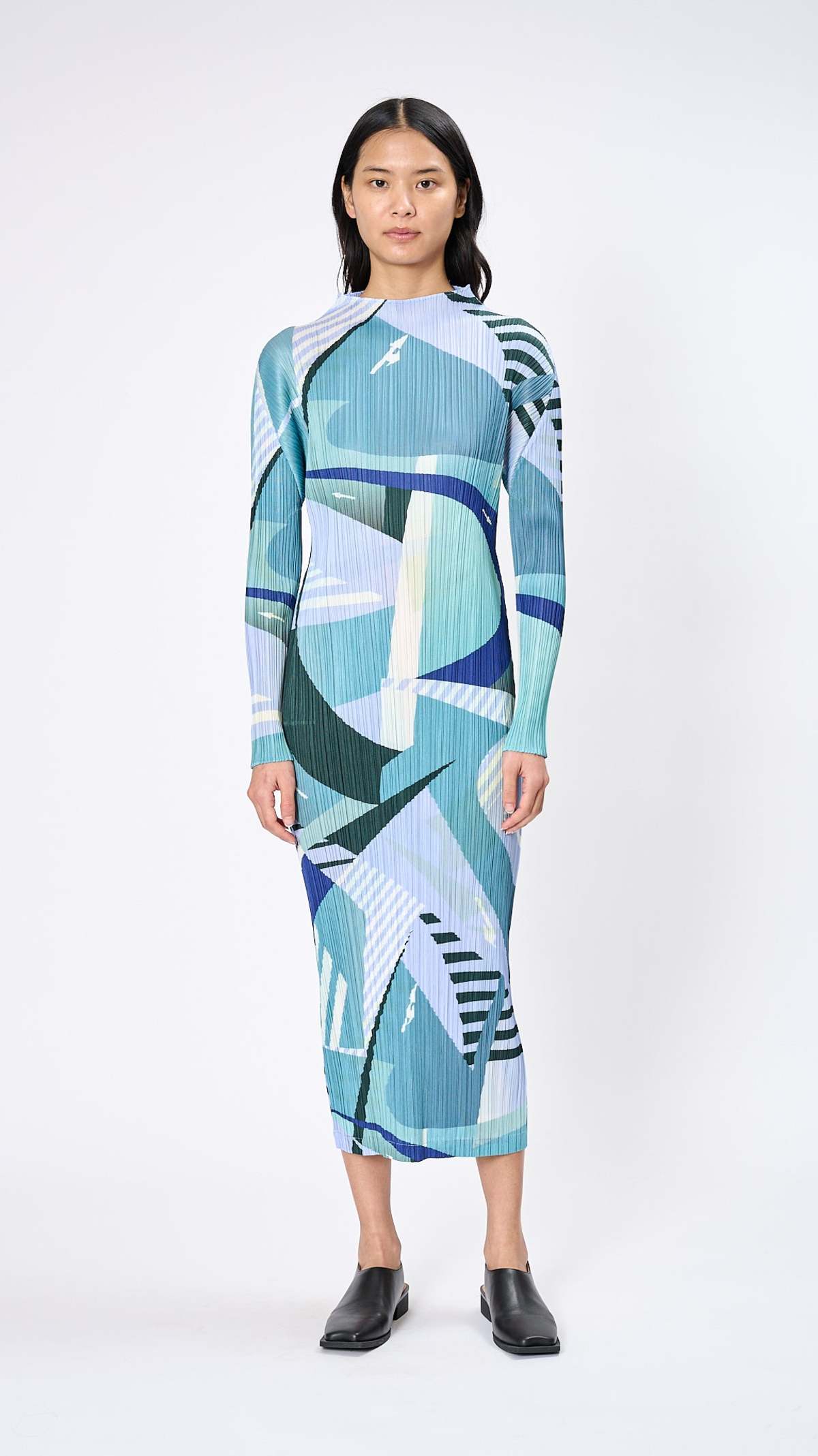 Pleats Please by Issey Miyake Free Way Dress - Light Blue | Garmentory