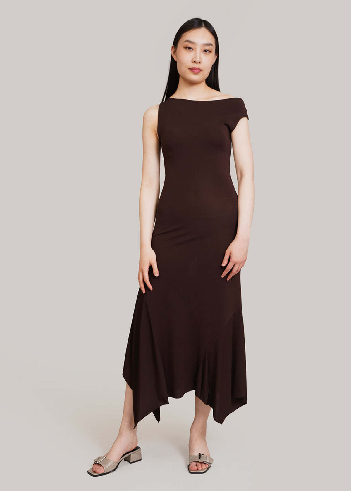 paloma wool yausi dress Viscose Asymmetrical in Brown  SVRN Paloma Wool Yausi Dress -