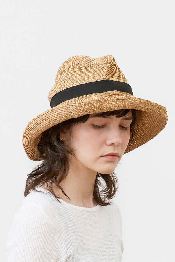 Mature Ha Boxed Large brim Hat - Bronze/Black | Garmentory