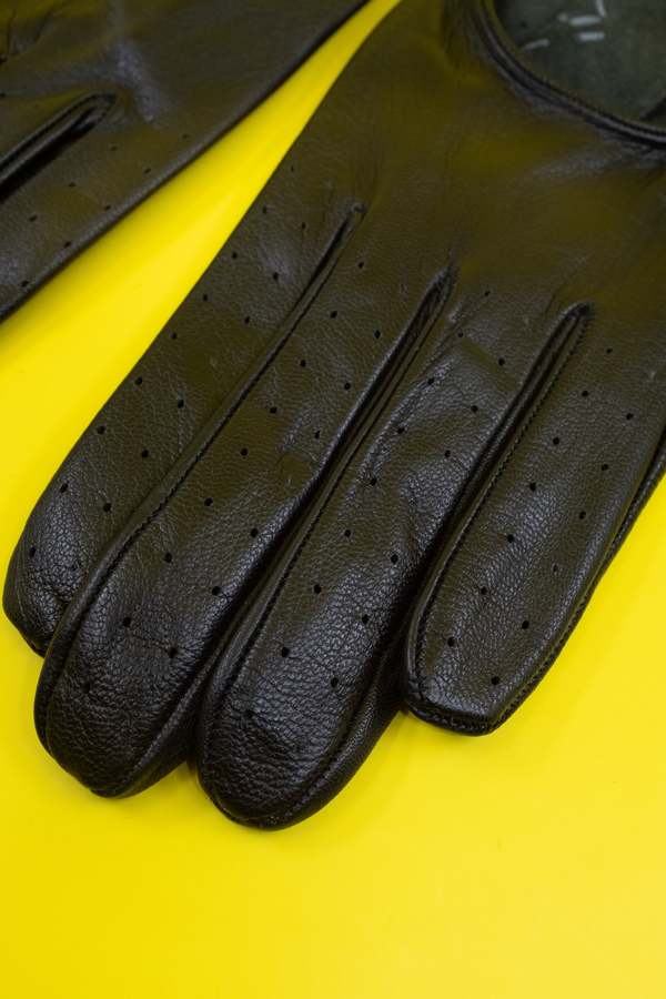 Ernest W. Baker Leather Driving Gloves - Black | Garmentory