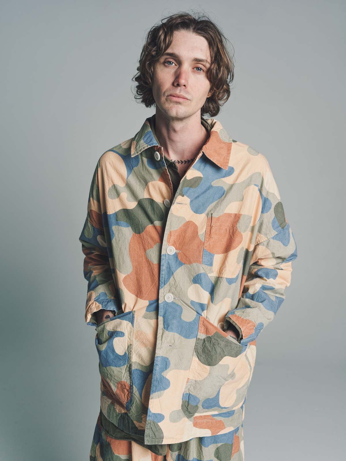 タグ付き　CASEY CASEY HIGA TRAVAIL JACKET xs Casey Casey Higa Travail Jacket - Khaki Print | Garmentory