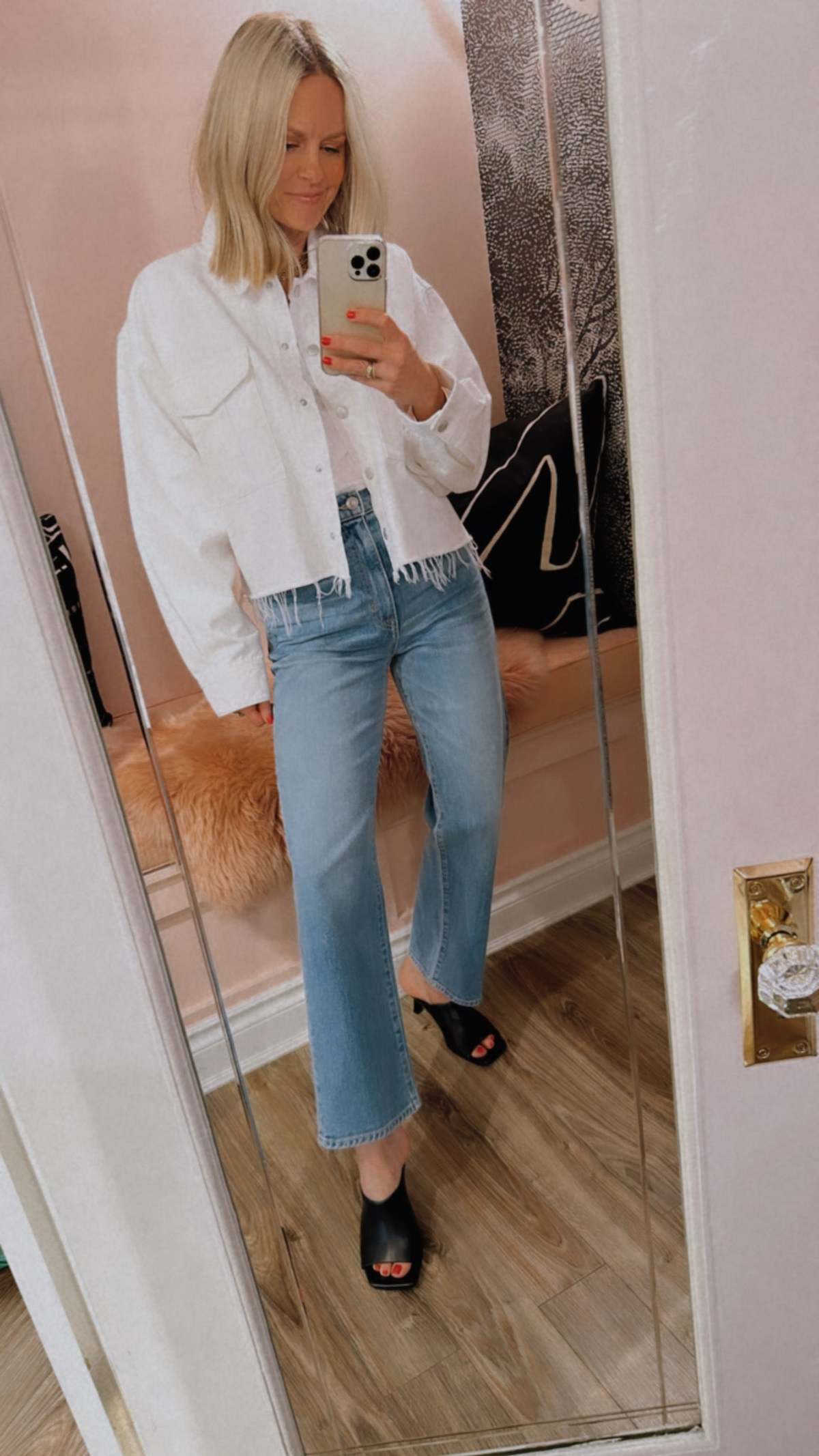 AGOLDE Nyx Denim Shirt Jacket - White Denim | Garmentory