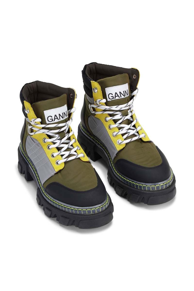 Ganni Cleated Lace Up Hiking Boot - Kalamata | Garmentory