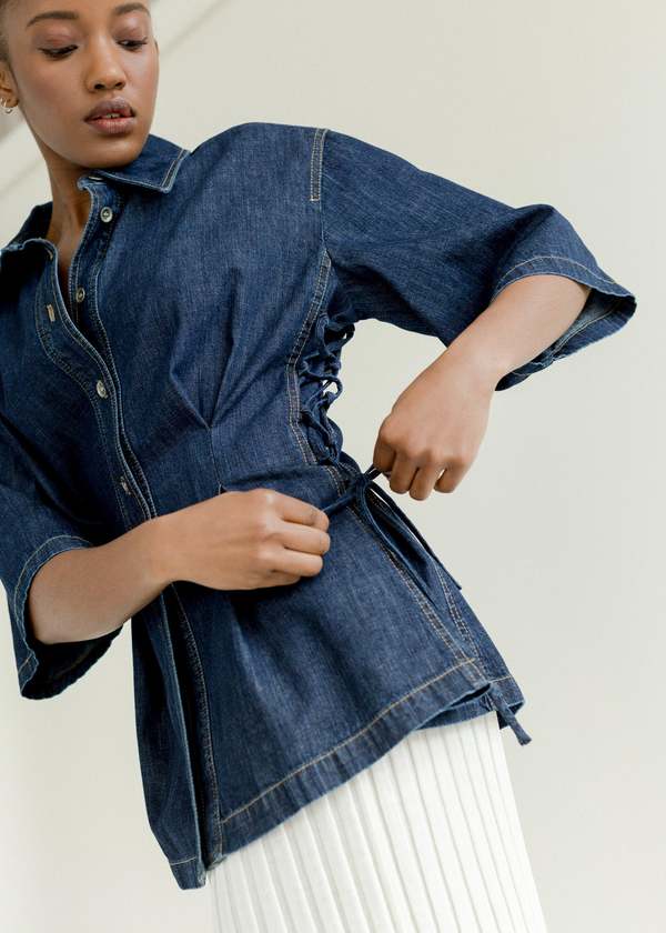 Rachel Comey Renda Top - Dark Indigo | Garmentory