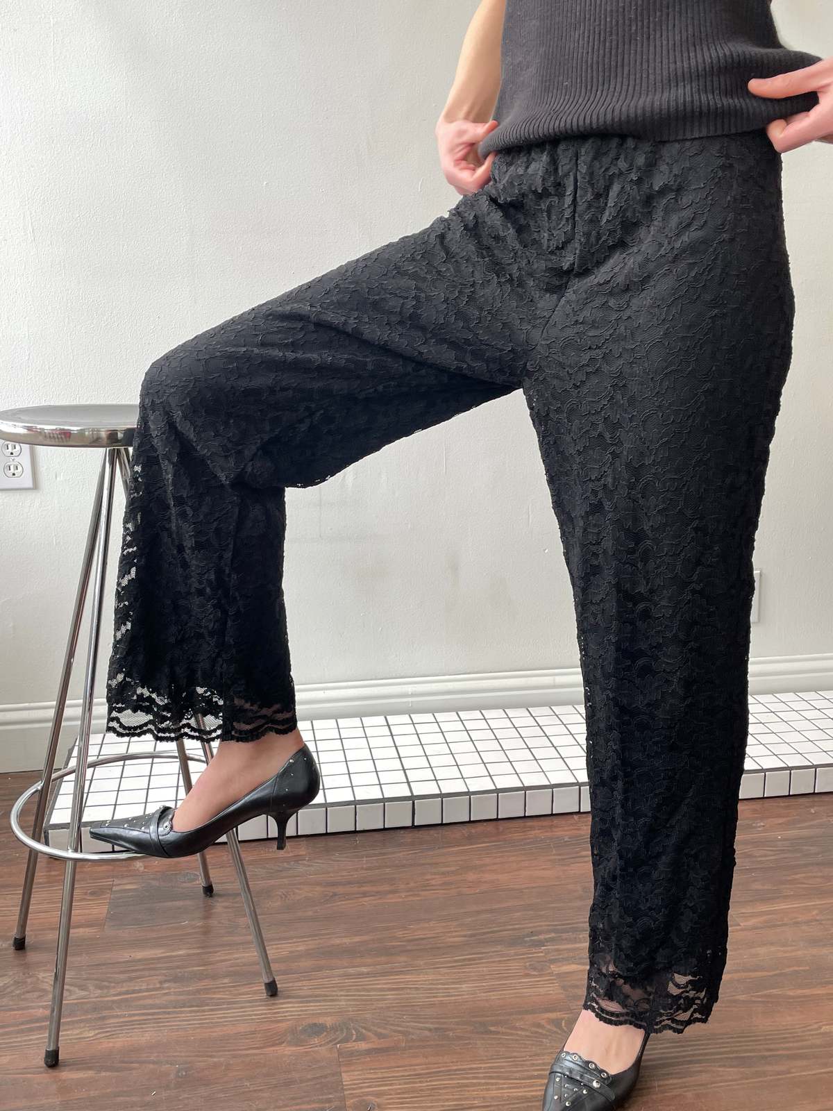 Boubacar Lace Pants In Black main image 0