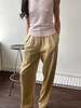 Vintage Silk Trousers - Butter - Thumbnail 1