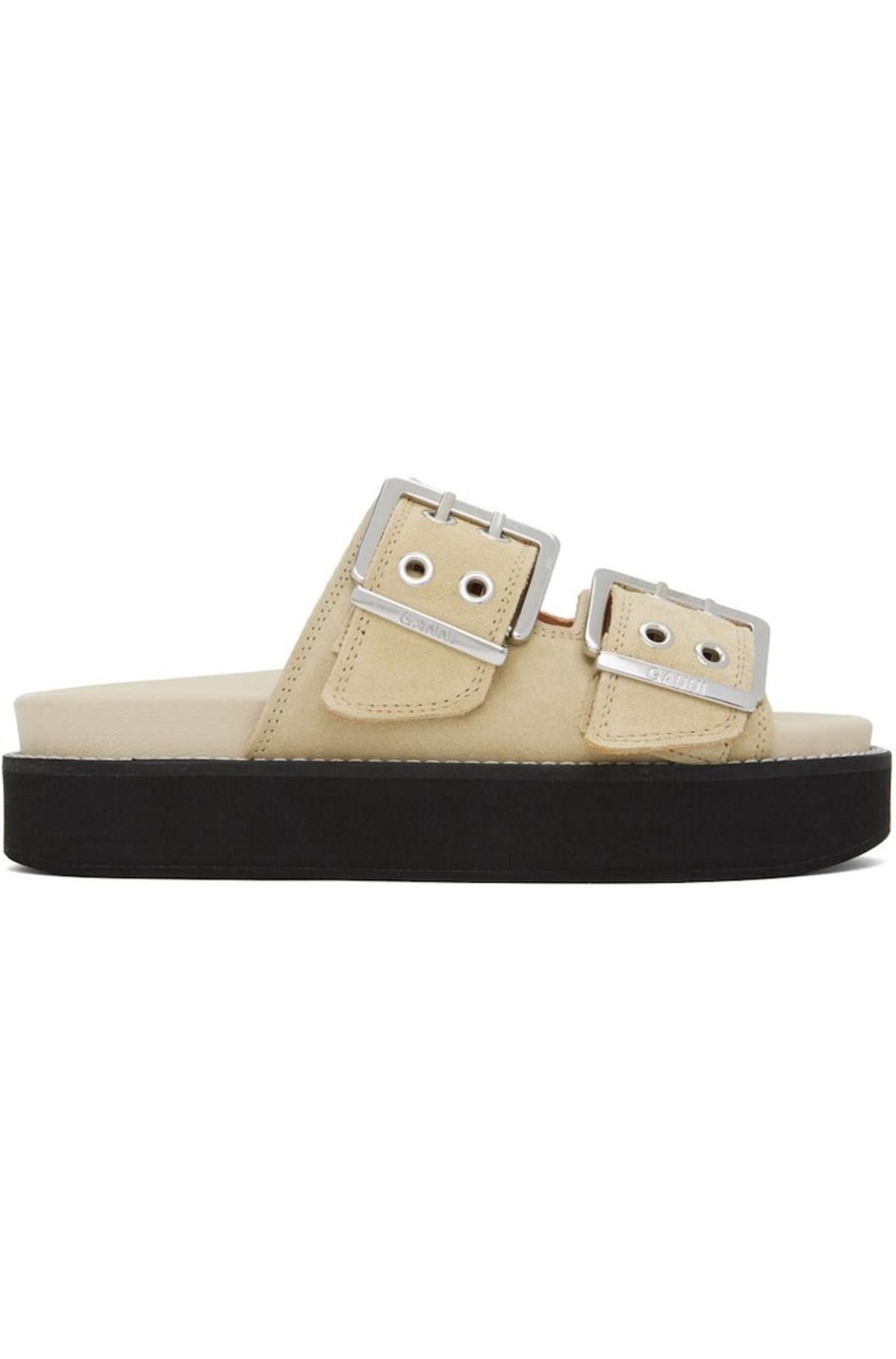 【関税＆送料込み】Ganni Animalier Flat Sandal With Buckles Ganni | Shoes | Ganni Animalier Flat Sandal With Buckles Nwt