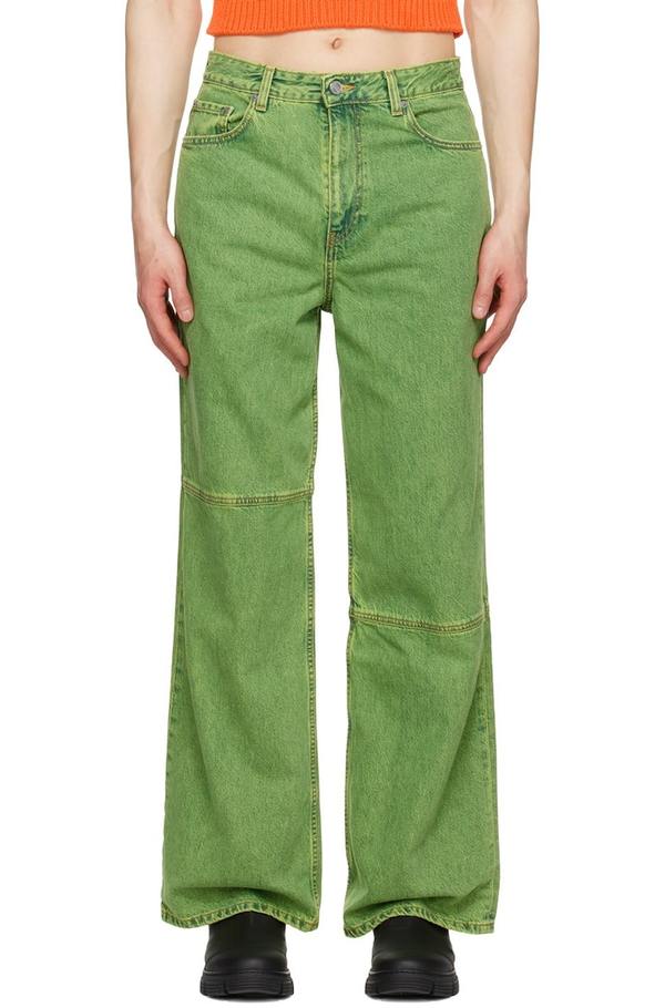GANNI Magny Jeans - Green | Garmentory