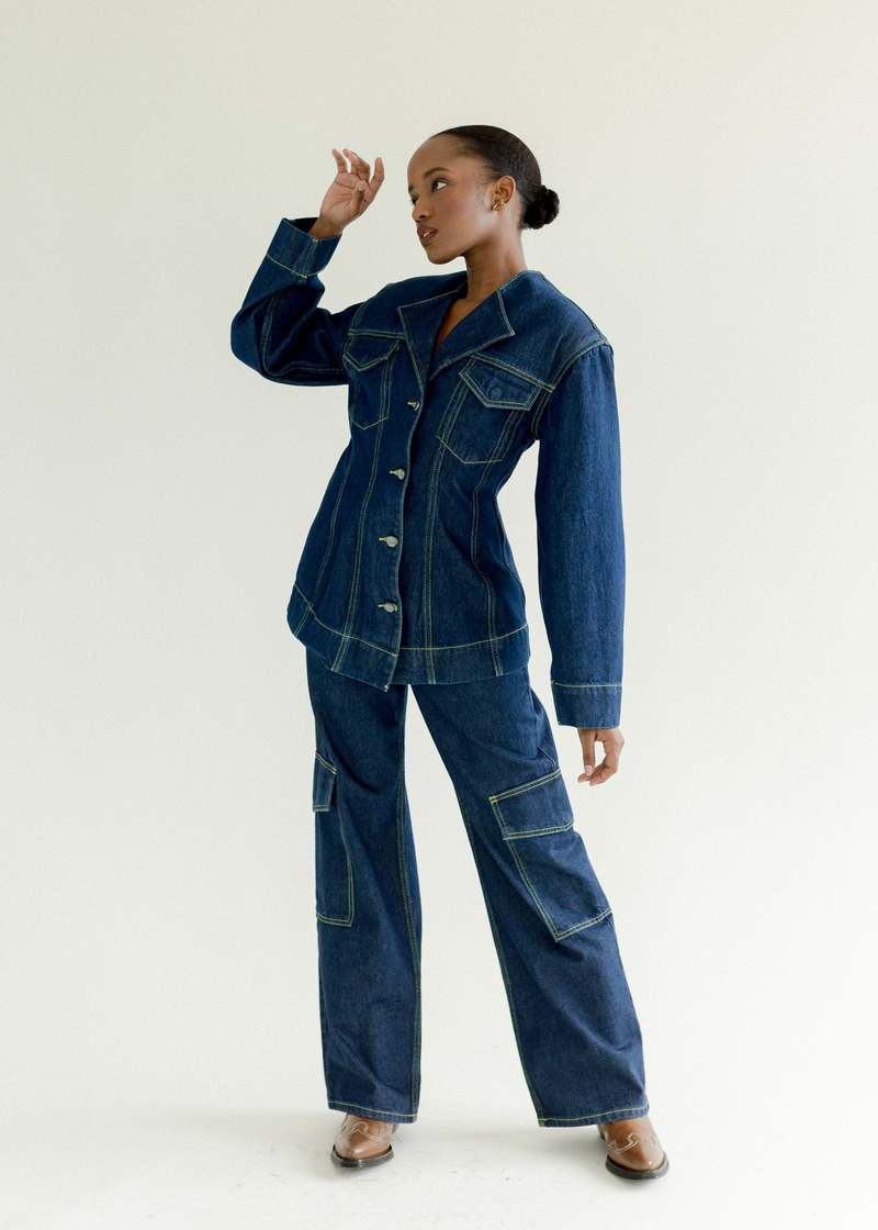 Ganni Rinse Denim Angi Jeans - Rinse | Garmentory